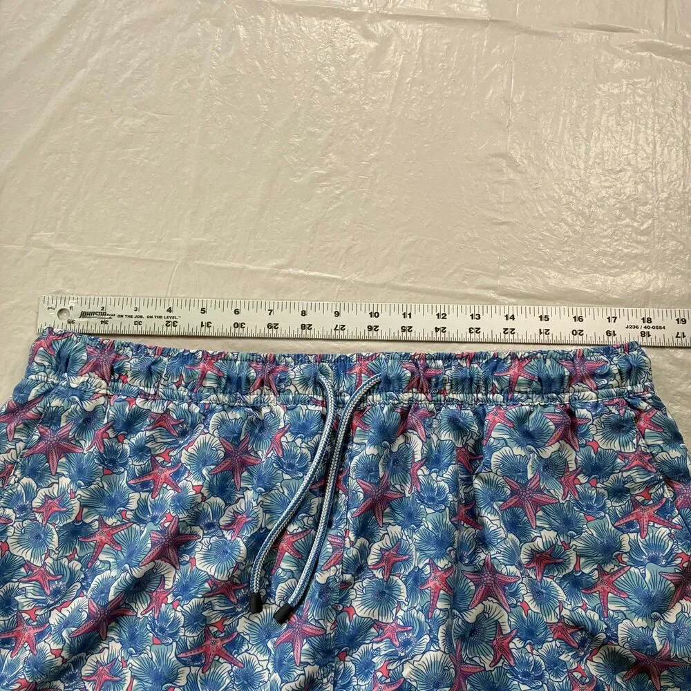 Peter Millar Swim Trunks Mens XL Lined Shorts Seaside Collection Starfish Floral